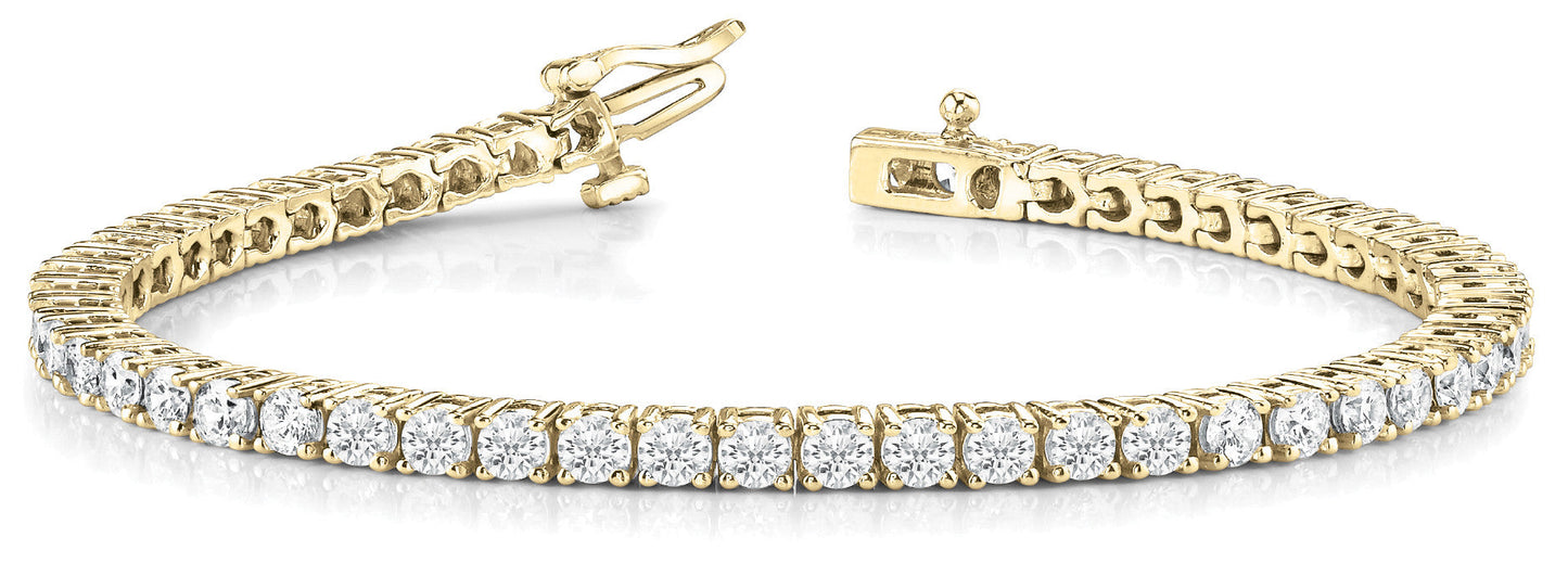 14K Yellow Gold Diamond Tennis Bracelet (2ctw)