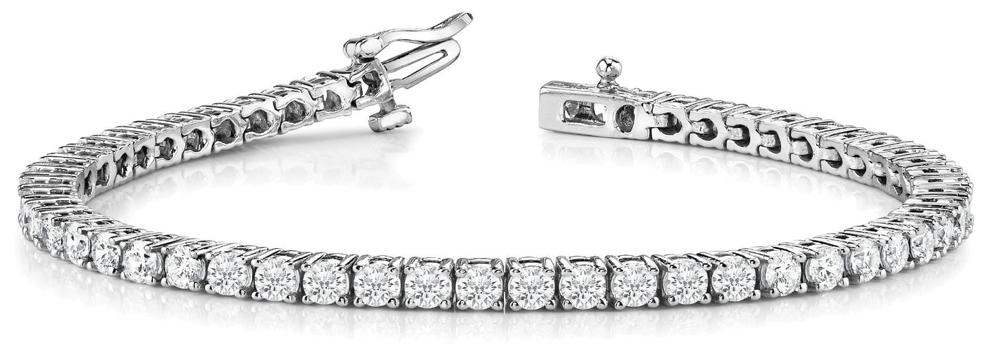 14K White Gold Diamond Tennis Bracelet (2ctw)