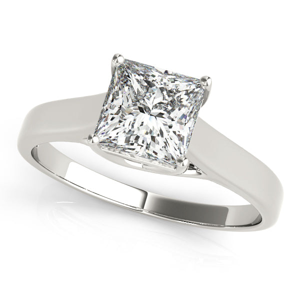 14K White Gold Princess Cut Diamond Trellis Solitaire Engagement Ring (1.25ct)