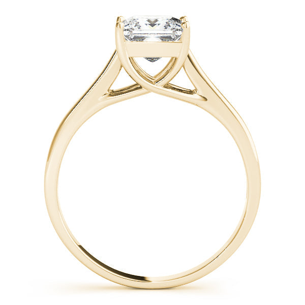 14K Yellow Gold Princess Cut Diamond Trellis Solitaire Engagement Ring (1ct)