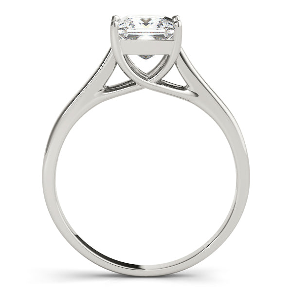 14K White Gold Princess Cut Diamond Trellis Solitaire Engagement Ring (1.25ct)