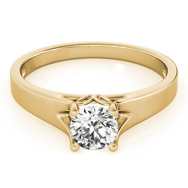 14K Yellow Gold Round Brilliant Split Shank Solitaire Engagement Ring (1ct) 