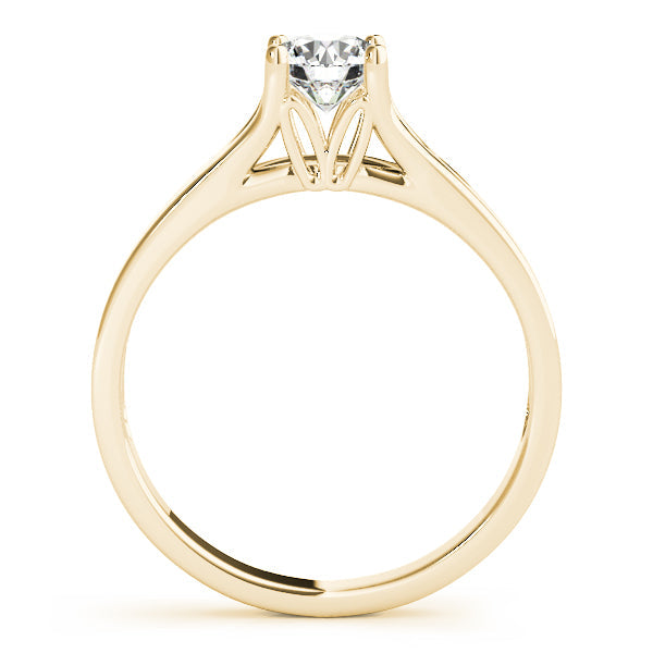 14K Yellow Gold Round Brilliant Split Shank Solitaire Engagement Ring (1ct) 