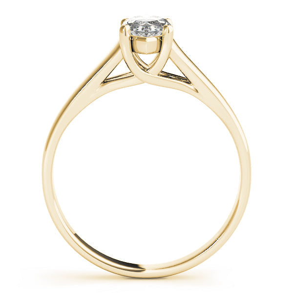 14K Yellow Gold Marquise Diamond Solitaire Engagement Ring (1ct) 