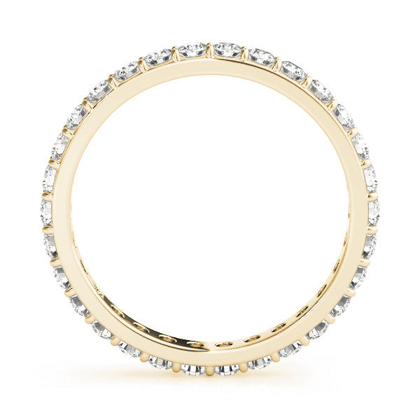 14K Yellow Gold Round Brilliant Diamond Pave Eternity Ring (.40ctw) 