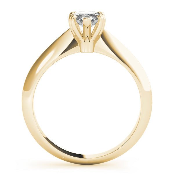 14K Yellow Gold Marquise Diamond Double Prong Knife Edge Solitaire Engagement Ring (1ct) 