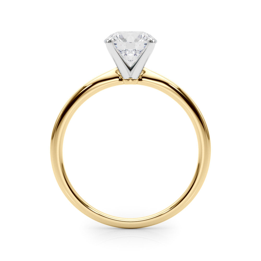 14K Yellow Gold Lab-Grown Round Brilliant Diamond Engagement Ring - Options Available