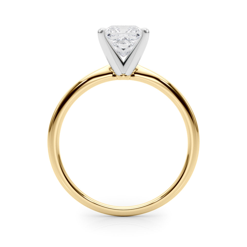 14K Yellow Gold Lab-Grown Princess Cut Diamond Engagement Ring - Options Available