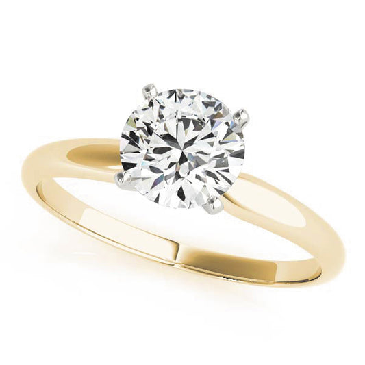 14K Yellow Gold Round Brilliant Diamond Solitaire Engagement Ring (1ctw) 