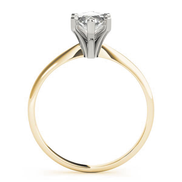 14K Yellow Gold Marquise Diamond Six Prong Solitaire Engagement Ring (1ctw) 